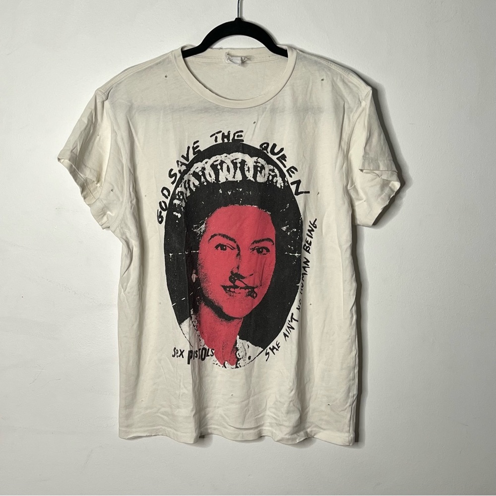 MadeWorn White Short Sleeve Sex Pistols God Save The Queen Tee